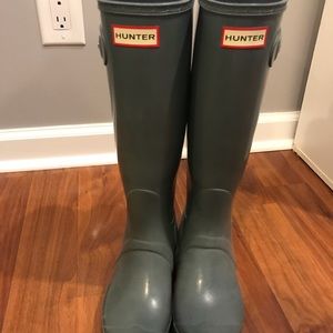 Gray Tall Hunter Boots